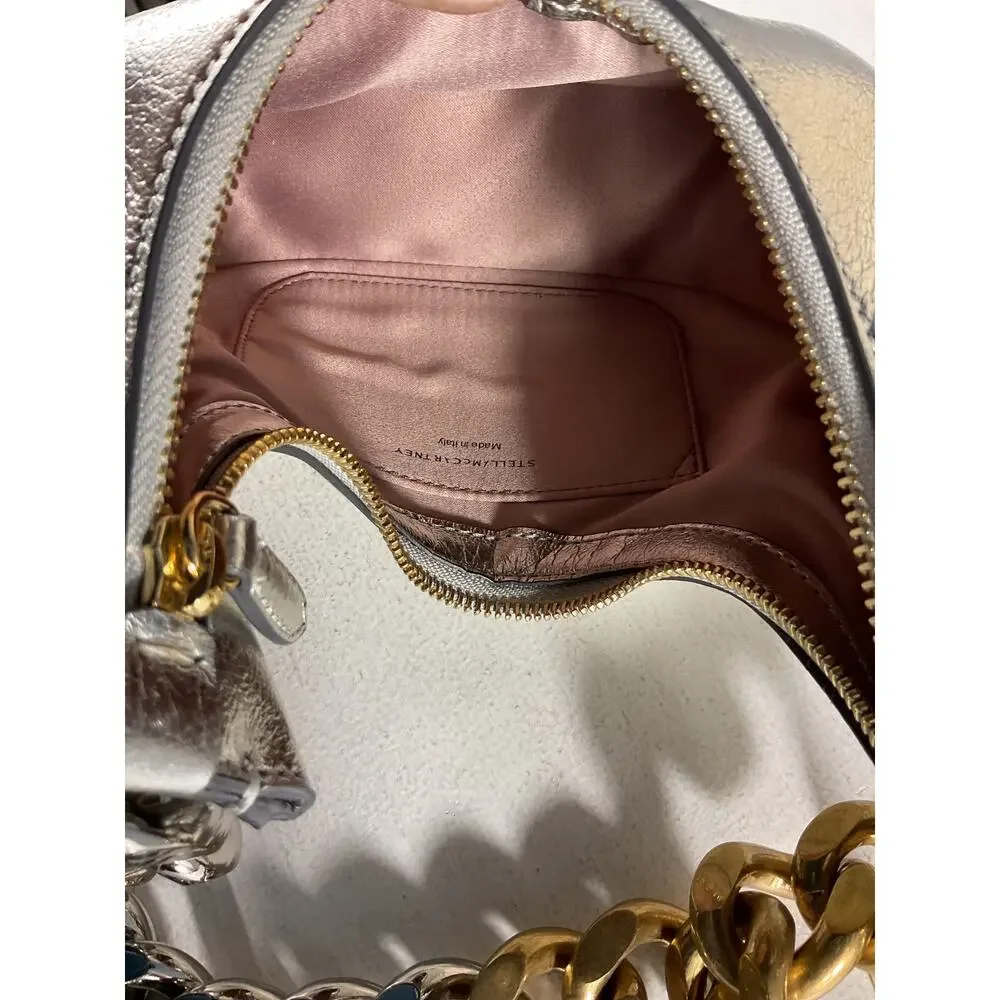 Stella Mccartney Sleek Silver Frayme Shoulder Bag